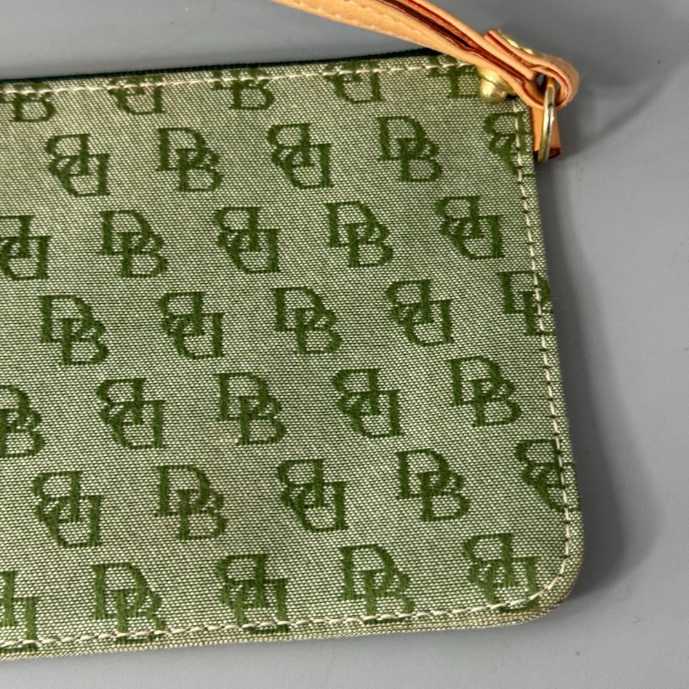 Dooney & Bourke Green Db Monogram Canvas Wristlet - image 8
